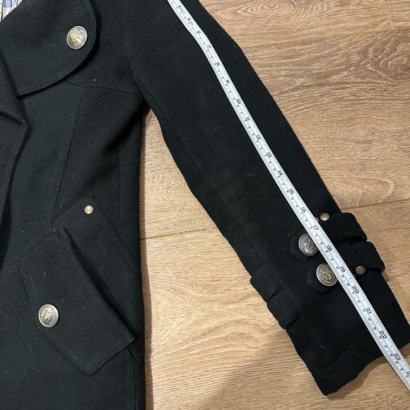Burberry Blue Label Black Double-Breasted Pea Coat - Picture 8 of 15